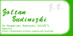zoltan budinszki business card
